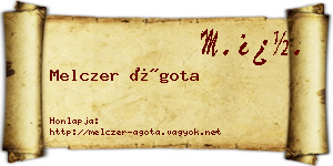 Melczer Ágota névjegykártya